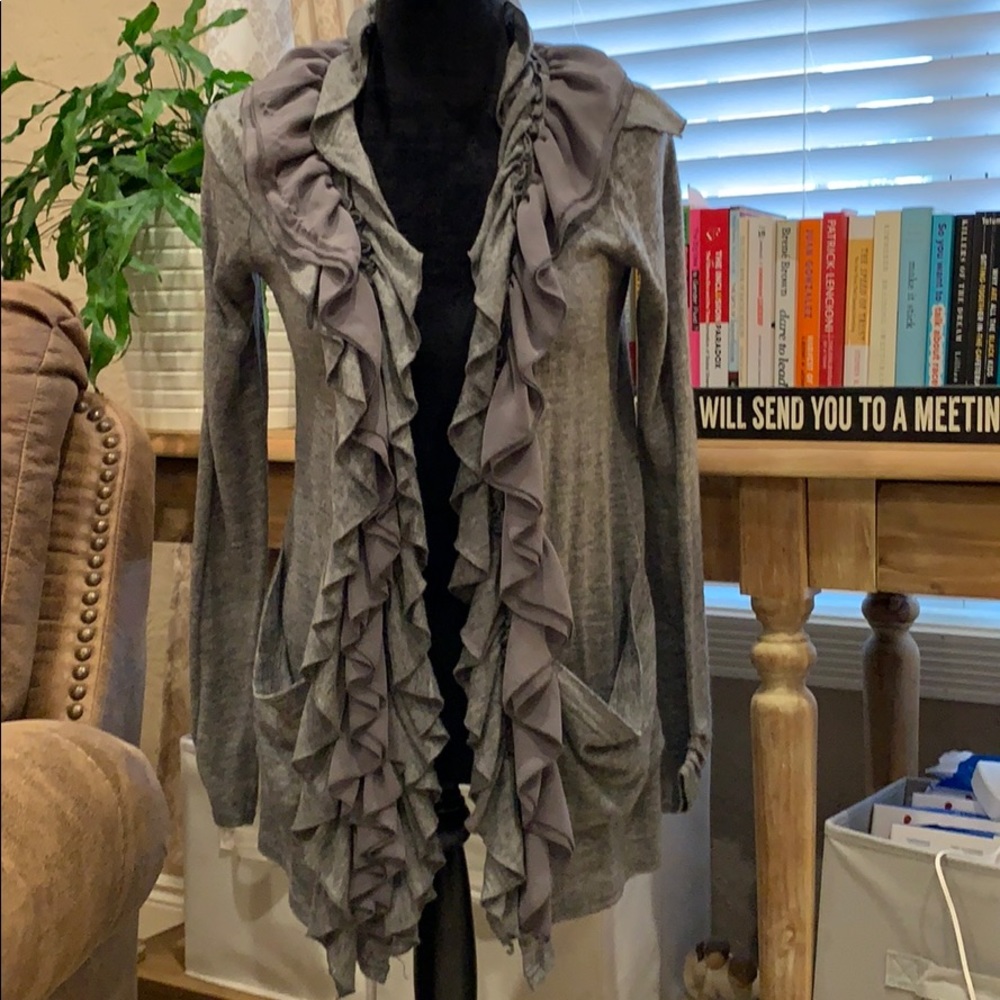 Ruffle Front Cardigan